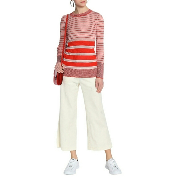 Sandro Sweaters - NWT Sandro Paris Ribbed Long Sleeve Striped Top